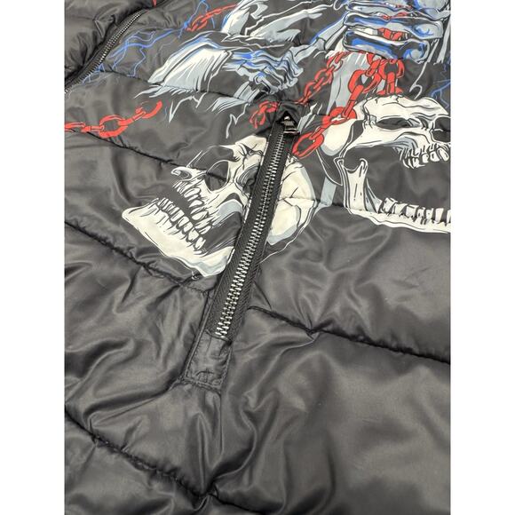 Rockstar Original Men's Izzy Graphic Full Zip 2XL Puffer Jacket Streetwear Punk - Picture 12 of 16